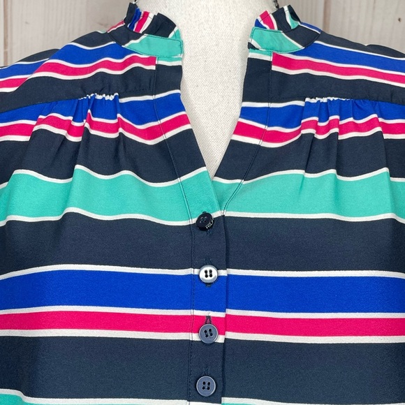 Calvin Klein Cap Multi Color Striped  Button Henley Top
Medium - Picture 5 of 12
